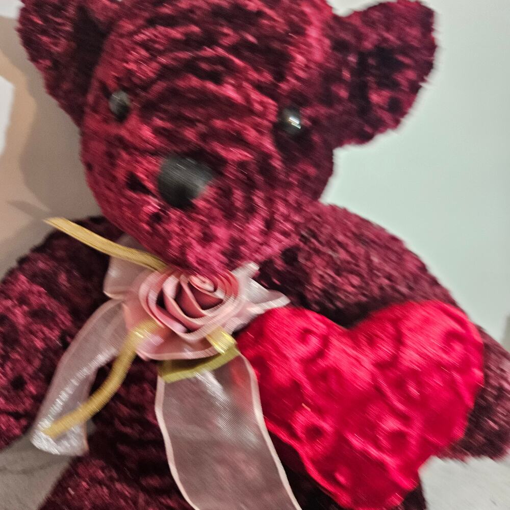 Dan Dee Collectors Choice Dear Plush Purple 15" Valentines - Picture 2 of 5